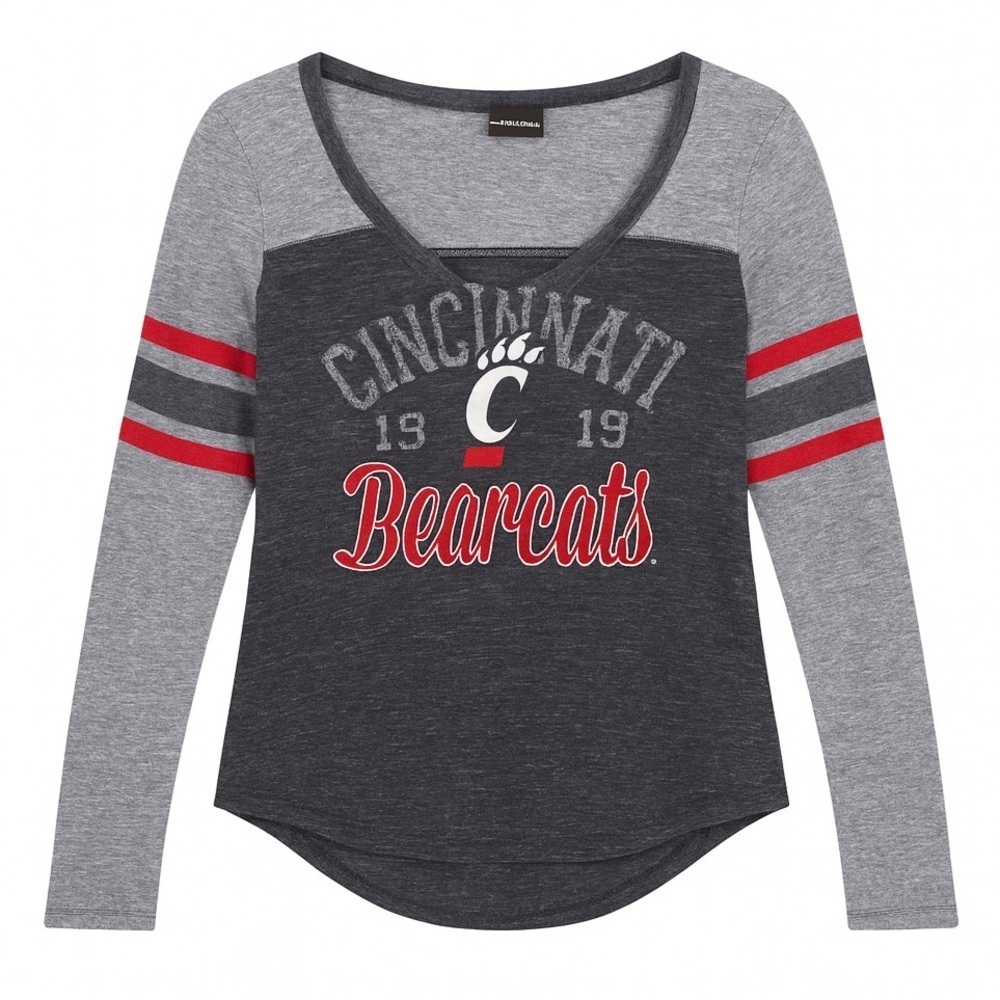 Gray Cincinnati Bearcats Long Sleeve Shirt